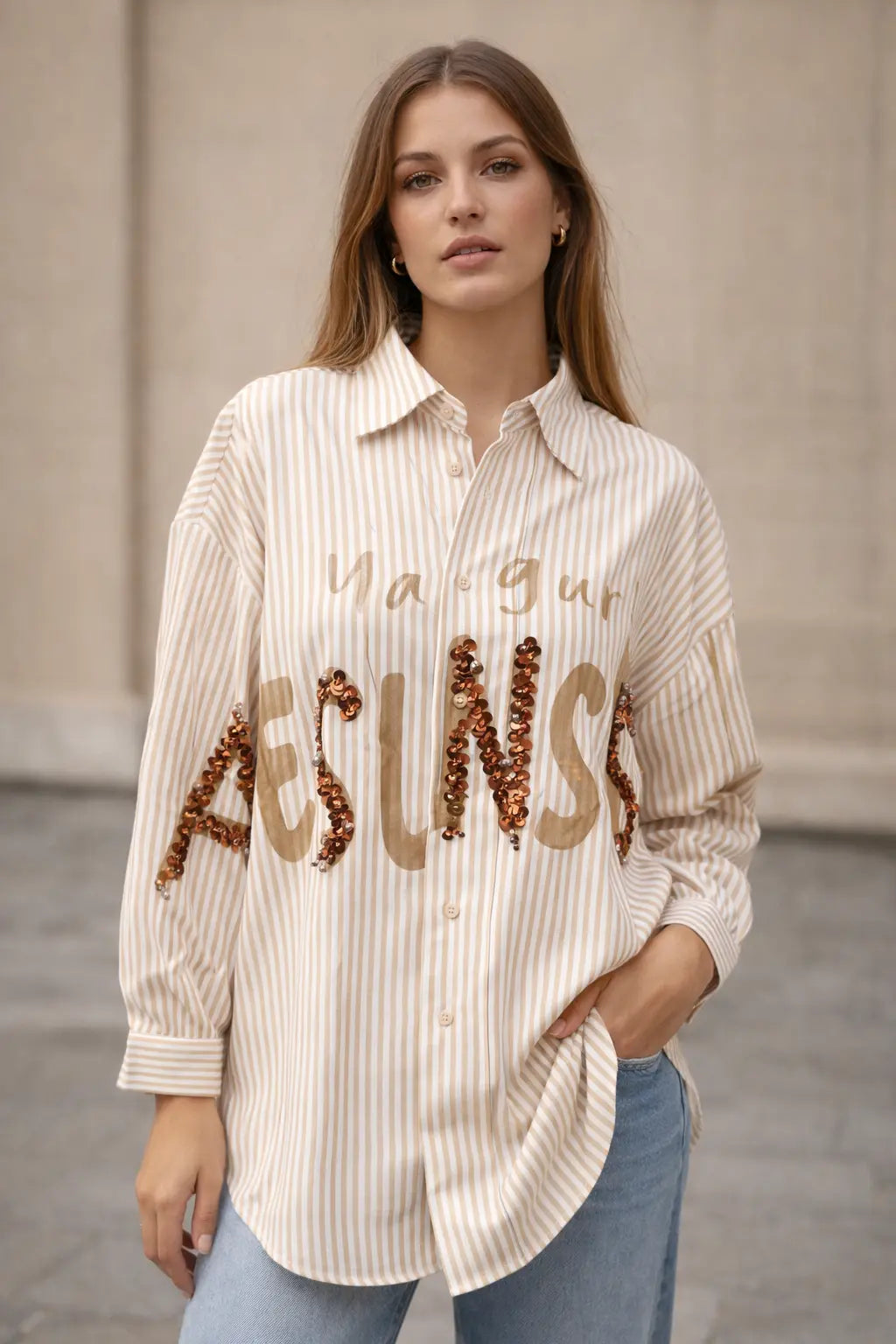 Camisa Miriam Be Sunset Lunares de Menta